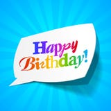 Buon compleanno - bolla di saluti illustrazione vettoriale Buon compleanno - bolla di saluti illustrazione vettoriale