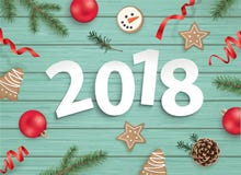 Buon Natale e buon anno 2018! illustrazione vettoriale Buon Natale e buon anno 2018! illustrazione vettoriale