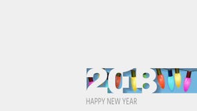 2018 buoni anni, la progettazione astratta 3d, Vector il Libro Bianco Illustrazione di vettore illustrazione di stock 2018 buoni anni, la progettazione astratta 3d, Vector il Libro Bianco Illustrazione di vettore illustrazione di stock