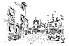 Burano Insel, Venedig, Italien lizenzfreie abbildung Burano Insel, Venedig, Italien lizenzfreie abbildung