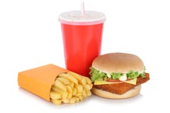 Burger ψαριών fishburger isola ποτών γεύματος χάμπουργκερ και επιλογών τηγανητών στοκ εικόνα Burger ψαριών fishburger isola ποτών γεύματος χάμπουργκερ και επιλογών τηγανητών στοκ εικόνα