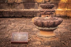 BURIRUM,THAILAND - DECEMBER 07, 2018: Closeup Stone at Prasart Hin Muengtum royalty free stock image BURIRUM,THAILAND - DECEMBER 07, 2018: Closeup Stone at Prasart Hin Muengtum royalty free stock image
