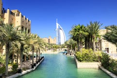 Burj Al Arab And Madina Jumeirah Royalty Free Stock Photos Burj Al Arab And Madina Jumeirah Royalty Free Stock Photos