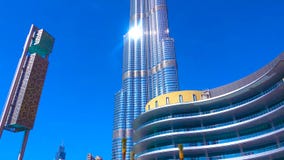 Burj arabo di Al di khalifa del burj del Dubai fotografie stock Burj arabo di Al di khalifa del burj del Dubai fotografie stock