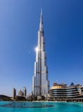 Burj Khalifa skyscraper and pool, Dubai Stock Images Burj Khalifa skyscraper and pool, Dubai Stock Images