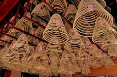 Burn Incense at a Chinese Temple stock images Burn Incense at a Chinese Temple stock images