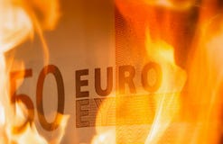 burning £10 Image libre de droits burning £10 Image libre de droits