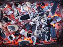 Burning coals and firewood on the grill grate. Preparation of coal for barbecue in the open grill. The concept of royalty free stock image Burning coals and firewood on the grill grate. Preparation of coal for barbecue in the open grill. The concept of royalty free stock image