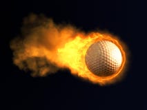 Burning Golf Ball Royalty Free Stock Photo Burning Golf Ball Royalty Free Stock Photo