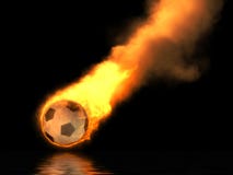 Burning Soccer Ball Royalty Free Stock Photography Burning Soccer Ball Royalty Free Stock Photography