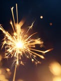 Burning sparklers, Happy New Year