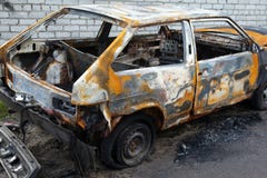 Burnt Car Royalty Free Stock Photos Burnt Car Royalty Free Stock Photos