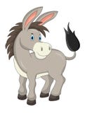 Burro lindo de la historieta aislado en el fondo blanco ilustración del vector Burro lindo de la historieta aislado en el fondo blanco ilustración del vector