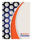 Bursting hexagon brochure with orange wave Royalty Free Stock Photos Bursting hexagon brochure with orange wave Royalty Free Stock Photos