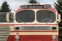 Bus 142 aan Seattle royalty-vrije stock foto Bus 142 aan Seattle royalty-vrije stock foto