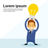 Busines Man Cartoon Character Hold Idea Light Bulb Royalty Free Stock Photo Busines Man Cartoon Character Hold Idea Light Bulb Royalty Free Stock Photo