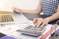 Business accountant with document graph financial and calculator royalty free stock image Business accountant with document graph financial and calculator royalty free stock image