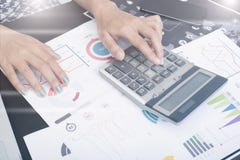 Business accountant with document graph making calculations royalty free stock photography Business accountant with document graph making calculations royalty free stock photography