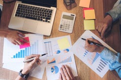 Business adviser analyzing financial with new startup finance pr stock image Business adviser analyzing financial with new startup finance pr stock image