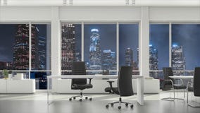 Business Background with Empty Office in the Evening Stock Footage - Video  of city, chairs: 167603692