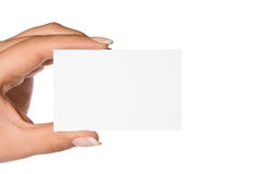Business card II. Femal hand holding blank business card Business card II. Femal hand holding blank business card