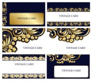 Business cards with floral elements. Vector Stock Photo Business cards with floral elements. Vector Stock Photo
