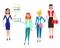 Business characters. Design Set with Employees. Vector Illustration. Stock Images Business characters. Design Set with Employees. Vector Illustration. Stock Images
