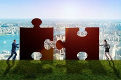 The business concept of puzzles for teamwork royalty free stock photography The business concept of puzzles for teamwork royalty free stock photography