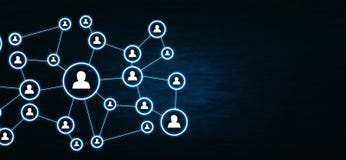 Business connection and social network on dark blue background. royalty free illustration Business connection and social network on dark blue background. royalty free illustration