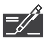 Business contract with signature icon vector royalty free illustration Business contract with signature icon vector royalty free illustration
