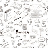 Business doodles seamless pattern background with Stock Image Business doodles seamless pattern background with Stock Image