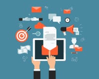 Business email marketing content on mobile background Royalty Free Stock Photo Business email marketing content on mobile background Royalty Free Stock Photo