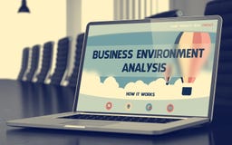 Business Environment Analysis on Laptop Screen. Closeup. 3D. Royalty Free Stock Photos Business Environment Analysis on Laptop Screen. Closeup. 3D. Royalty Free Stock Photos