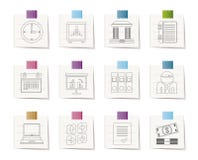 Business, finance and office icons vector illustration Business, finance and office icons vector illustration