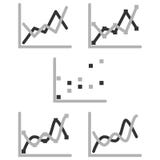 Business Graph diagram chart icon set for design presentation in , scatter chart in mono tone stock illustration Business Graph diagram chart icon set for design presentation in , scatter chart in mono tone stock illustration
