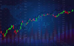 Investing and stock market concept gain and profits with candles royalty free illustration Investing and stock market concept gain and profits with candles royalty free illustration