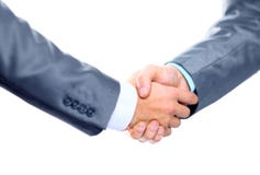 Business Hand Shake Between Two Colleagues Stock Photos