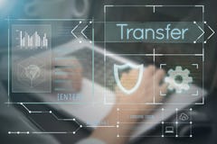 Business hand typing on computer keyboard with Transfer homepage royalty free stock image Business hand typing on computer keyboard with Transfer homepage royalty free stock image