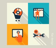 Business icon set. Software and web development, marketing stock illustration Business icon set. Software and web development, marketing stock illustration