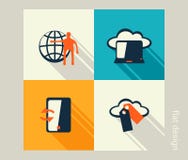 Business icon set. Software and web development, marketing royalty free illustration Business icon set. Software and web development, marketing royalty free illustration