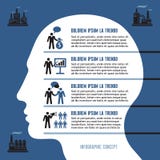 Business Infographic Concept with Human Head royalty free illustration Business Infographic Concept with Human Head royalty free illustration