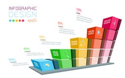 Business infographic on three dimensional graph bar. vector illustration Business infographic on three dimensional graph bar. vector illustration