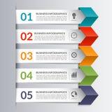 Business infographics design paper arrow template