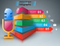 Business Infographics. Microphone Icon. Royalty Free Stock Photos Business Infographics. Microphone Icon. Royalty Free Stock Photos