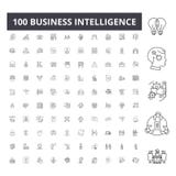 Business Intelligence kreskowe ikony, znaki, wektoru set, kontur ilustracji pojęcie royalty ilustracja Business Intelligence kreskowe ikony, znaki, wektoru set, kontur ilustracji pojęcie royalty ilustracja
