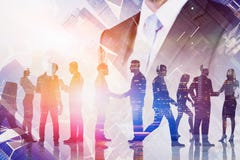 Business leader and team virtual connection stock photography Business leader and team virtual connection stock photography