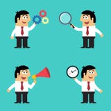 Business life employee with office gadgets stock illustration Business life employee with office gadgets stock illustration