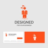 Business logo template for Arrow, choice, choose, decision, direction. Orange Visiting Cards with Brand logo template stock illustration Business logo template for Arrow, choice, choose, decision, direction. Orange Visiting Cards with Brand logo template stock illustration