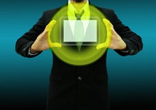 Business Man Holding Tablet Computer Royalty Free Stock Photo