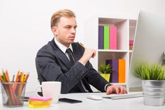 Business man at the office working royalty free stock images Business man at the office working royalty free stock images